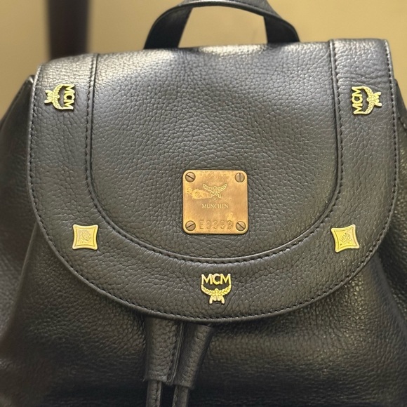 MCM Black and Gold Backpack - Picture 2 of 9